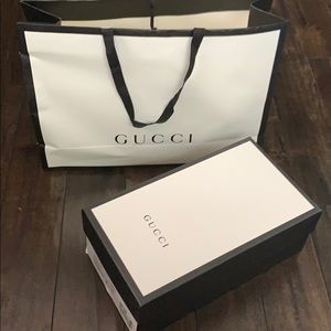 Gucci shoe box and bag